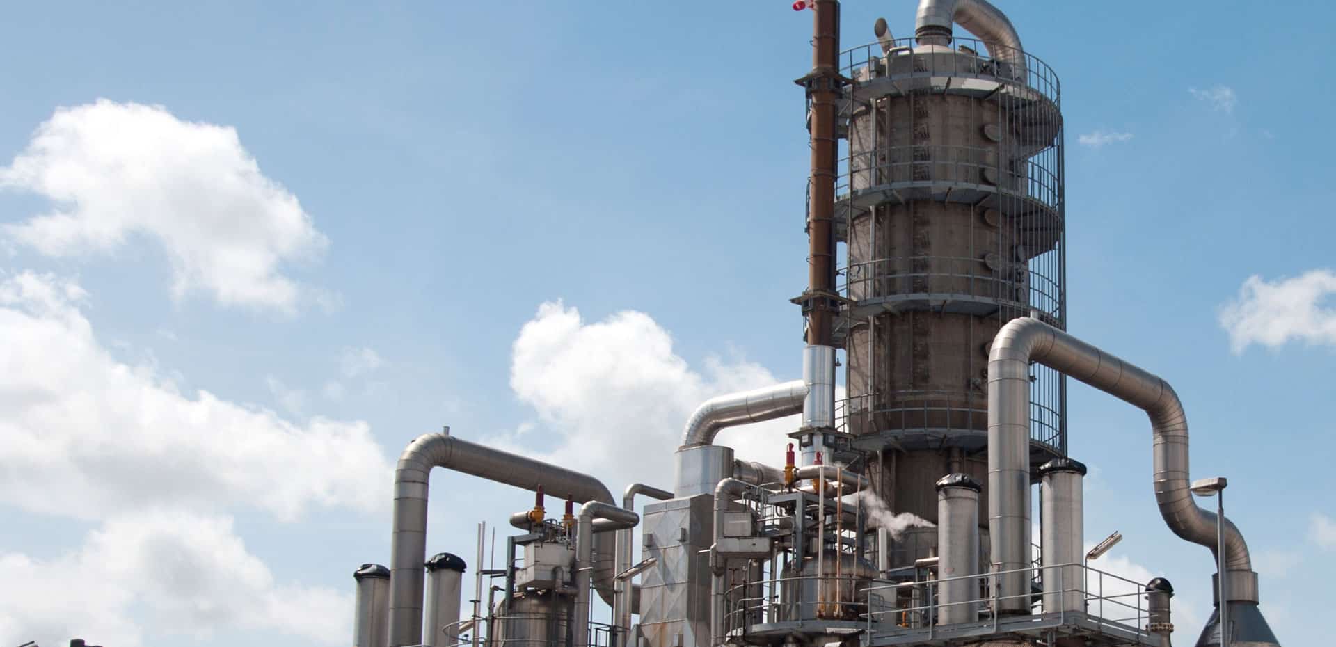 Industrial Plant and Infrastructure Under Blue Sky